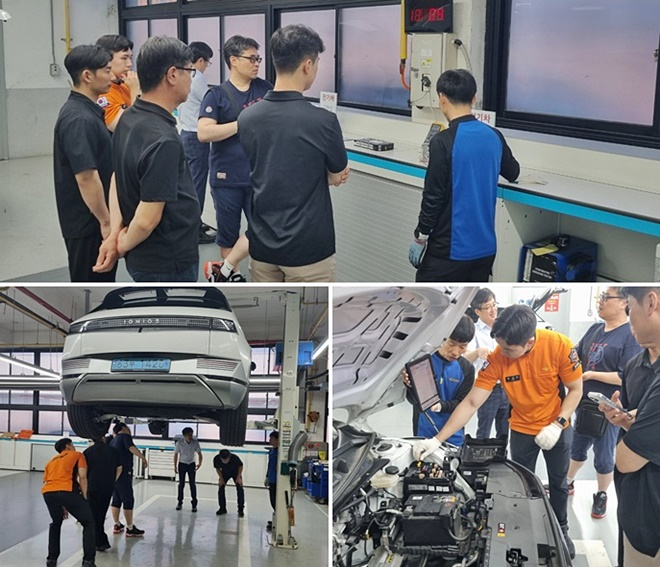 부산 항만소방서, 전기(수소)자동차 화재 대응 전문능력 향상 교육